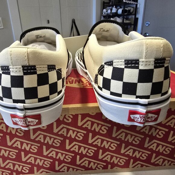VANS Asher Checkerboard - classic slip on vn000seqipd MEN'S SIZE 10 NEW - Picture 6 of 11